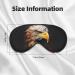BREAUX Eagle Print Double Sided Eye Mask - Blackout Sleep Mask for Men & Women | All Night Comfort - Buy Online on GoSupps.com