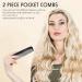 2-Piece Black Plastic Hair Combs Set - Fine and Standard Tooth Hair Cutting Comb for Women and Men - Hairdressing Styling Combs for Salon and Home Use - Buy Online on GoSupps.com