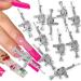 3D Metal Gun Nail Charms  Alloy Weapon Gun Charms Nail Accessories Retro Silver Gun Design Nail Art Charms for Jewelry Making DIY Nail Art Decoration Nail Supplies 10pcs/Set