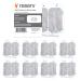 reserv 2" x 4" Rectangle Premium Re-Usable Self Adhesive Electrode Pads for TENS/EMS Unit, Fabric Backed Pads with Premium Gel (White Cloth and Latex Free)(16 Electrodes) 16 Count (Pack of 1)