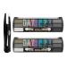 Day To Night 12 Color Eyeshadow Palette 0.28 Oz Intense Pigmentation & Blendable Shades Dual-Sided Applicator & Mirror Bundle With Eyebrow Tweezers Glossy Eyeshadow Pack Of 2