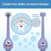 Dr. Brown's ToothScrubber Toddler Toothbrush - BPA Free - Ages 1-4 - Purple Monster Design - Buy Online on GoSupps.com