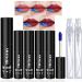 5 Colors Lip Stain, LemonSac Peel Off Lip Stain Lip Tint, Tear Off Lipstick Waterproof Long Lasting Peel Reveal Lip Stain, Tattoo Color Lip Gloss, Non-stick Cup Lip Stain Tint Lip Makeup for Women Girls with 5ML Empty Spray Bottle (5PCS)