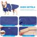 PETCUTE Waterproof Dog Raincoat with Hood and Harness Hole | Adjustable Reflective Rain Jacket for Medium Large Dogs - Dark Blue - Buy Online on GoSupps.com