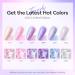 Modelones Gel Nail Polish 6 Colors Shimmer Pearl White Pink Purple Mermaid Nail Drawing Glitter Gel Polish Soak Off Led Summer Nail Gel Swirl Shell Thread Effect DIY Mani Gift with Dotting Pen Pearl Purple - Buy Online on GoSupps.com