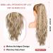 Brikabia 26 Blonde Ponytail Extension - Ash Blonde Synthetic Clip-In Braid for Women | Beachy Style Highlights - Buy Online on GoSupps.com