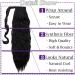 Silk-co Jet Black Magic Paste Clip in Ponytail Hairpiece Curly Pony Tail Corn Wave Hair Clip on Extension 20" Long hair Piece -Jet Black 20 Inch Jet Black - Buy Online on GoSupps.com