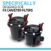 Fluval Foam Cartridge & Activated Carbon - 2-Pack for FX4 FX5 & FX6 External Filters | Premium Black Carbon/Filter Sponge - Buy Online on GoSupps.com