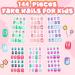 144 Pieces Kids Press on Nails - Pre Glue Short Acrylic Nail Art Kits for Girls - Sweet Pattern Fake Nails Gifts - Buy Online on GoSupps.com