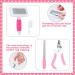 VCZONE 8-Piece Small Animal Pink Grooming Kit with Nail Clipper, Flea Comb, Shampoo Brush - Rabbit & Pet Care Set - Buy Online on GoSupps.com