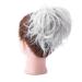 XXL Hair Part Extensions Bun Tie - Smooth Updos for Women - 45g Silver Gray - International Shipping Available - Buy Online on GoSupps.com