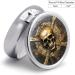 Skull Metal Pirate Pill Box - Stylish 3 Compartment Travel Organizer for Vitamins & Medication - Compact Pill Case for Purse & Pocket - Buy Online on GoSupps.com