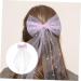FRCOLOR Bridal Hair Accessories Bride Hair Accessories Bridal Bow with Clip Tulle Short Veil Bow Knot Bride Pearl Veil Checkered Hair Clip Hair Bow Iron Top Clip Girl Wedding Dress - Buy Online on GoSupps.com