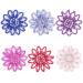 6pcs Hair Bun Cover with Rhinestone Hair Net Holder Handmade Elastic Crochet Mesh for Dancing Sports Daily Working Women Hair Accessories Colorful Mix