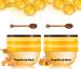 NVLEPTAP 2PCS Bee Lip Balm Honey Pot Honey Lip Balm Moisturizing Honey Lip Mask Lip Care Products Lip Balm with Wand Honey+Honey