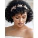 SWEETV Gold Crystal Flower-Leaf Bridal Headband | Wedding Hair Accessories for Brides - Buy Online on GoSupps.com