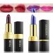 MEICOLY 2 Pcs Magic Color Changing Lipstick Matte Black Shimmer Blue Lipstick Labiales Magicos Nutritious Tinted Lip Balm Labial Magico Lips Moisturizer Lazy Lipstick For Women Halloween Lipstick Black+Blue black + blue ...