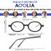AOOLIA Large Ice Cream Round Reading Glasses for Men & Women - Black/White - Spring Hinges - 1 Diopter - International Shipping - Buy Online on GoSupps.com