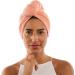 Luxurious Pink Microfiber Hair Turban | Ultra Absorbent & Fast Drying Headscarf for All Hair Types - Perfect for Curly Wet Long & Thick Hair - Buy Online on GoSupps.com