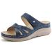 Ortho+rest Women Orthotic Slides Comfortable Orthopedic Sandals Walking Sandals with Arch Support 8 Navy