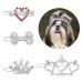 Cobee Bling Dog Crown Hair Accessories 4 Pieces Rhinestone Dog Cat Hair Clip