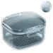 Picked case multi-purpose retainer prosthesis bath box with sieve basket portable flusable prosthesis storage container cleaning case for travel cleaning sorting out overnight