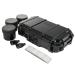 SAFE LOCKER 420Jet Black. Smell Proof case for Herbs with UV Safe Amber Tinted Glass Jars That Helps prolong Efficacy. Discreet, Child Proof & Robust, Good for Home & Travel use.