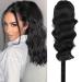 Ponytail Extensions Black with clip Hair Part Porce Extension Lang Lure Hair extension Extension Art Hair Synthetic Top Ponytail like Real Hair 40cm 1b# 082a-16 40cm/16Zoll 1B#