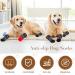 Vyuwast 8 Pcs Dog Socks Paws Stop Licking Anti-Slip Dog Paw Protectors with Adjustable Straps Dog Socks with Grips for Small Medium Large Dogs Puppy Indoor Outdoor Hardwood Floor Walking(M Black) - Buy Online on GoSupps.com