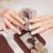 DANNI & TONI 28 Stickers Semi Cured Nail Wraps Soft Self-Adhesive Gel Nail Stickers(Crystal Frost) Clear Base Colour with White French Tips Manicure Stickers