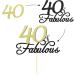 Sumerk Glitter 40 & Fabulous Cake Topper 40th Birthday Cake Picks 40th Anniversary Cake Topper Party Decorations Supplies - Buy Online on GoSupps.com