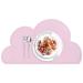 HONGXIN-SHOP Kids Placemats Non Slip Silicone Cloud Tablemats Easy Clean Food Mat Multi-purpose Tableware for Baby Infant Toddlers Pink