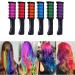 Hair Chalk Combs Colour Temporary Hair Color Cream Non-Toxic Washable Mini Instant Hair Chalk Comb with Disposable Gloves and Shawl for Kids Hair Dyeing Party Easter and Cosplay DIY 6 Color
