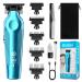 KEMEI 264 Hair Clippers for Men Professional Cordless T Blade Zero Gap Trimmer Electric Barber Trimmer Rechargeable Clippers for Men Haircut Mens Beard Trimmer with LED Display(Blue)
