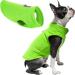 Gooby Fleece Vest Dog Sweater - Lime, Large - Warm Pullover Fleece Dog Jacket with O-Ring Leash - Winter Small Dog Sweater Coat - Cold Weather Dog Clothes for Small Dogs Boy or Girl Large chest (18.75") Lime