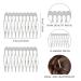 20 Pack Bulk Silver Metal Side Hair Combs for Crafting and Wedding Accessories - Buy Online on GoSupps.com