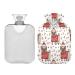 KCLDECI hot bottle with cover cute dog breeds 2 l hot water bottle hot water bag for foot warmer pain relief heat and cold therapy cramps