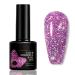 Glitter Gel Nail Polish - Purple Gel Nail Polish - Soak Off UV Sparkling Colors Nail Gel Spring Summer Gel Nail Art Manicure Varnish for Nail Starters Dark Purple