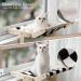 Cat Window Perch - Sturdy Plush Hammock Bed for Indoor Cats | No Drilling or Suction Cups | Durable Space-Saving Window Seat with Chessboard Pattern - Buy Online on GoSupps.com
