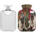Cute Christmas Pug Puppy Dog Hot Water Bottle | 2L Soft Fleece Cover for Hot & Cold Compress | International Shipping Available - Buy Online on GoSupps.com