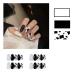 MISUD 24Pcs Medium Coffin False Nails - Fashion Ballerina Black White Cow Press on Nails for Women - Glossy Acrylic Nails - Buy Online on GoSupps.com