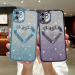 JONLONHA iPhone 11 Glittering Transparent Protective Cover | Luxurious Heart Pattern Shockproof & Scratch-Resistant TPU Case for Women | Full Camera Protection for 6.1 Blue iPhone 11 - Buy Online on GoSupps.com