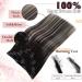 Easyouth Real Hair Clip in Extensions - Black to Silver Balayage Human Hair 18 Inch 7Pcs 120g - Buy Online on GoSupps.com