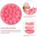 LONOIIEN Scalp Massager - Soft Silicone Curly Hair Brush for Shower | Lightweight Portable Scrubber for Dry Dandruff | Suitable for Girls, Teens, Kids, Men - Pink - Buy Online on GoSupps.com