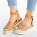 Buy XTZYGLFD Fashion Women Wedges Sandals - Casual Brown Toe Sandals 6.5 UK for Summer - Stylish & Comfortable Footwear - Buy Online on GoSupps.com