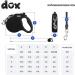 Ddoxx Reflective Nylon Dog Leash - Bite-Proof Roller Leash with Lock System | XS 3m for Dogs Up to 8kg - Black - Buy Online on GoSupps.com
