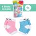 ZenToes Moisturizing Heel Socks 2 Pairs - Gel Lined Toeless Spa Socks for Dry Cracked Heels - Blue/Pink - Cotton Regular - Buy Online on GoSupps.com