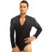 ACSUSS Men's Sequin V-Neck Dance Unitard, Ballroom Latin Dancewear - Black, Medium - Buy Online on GoSupps.com