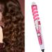 Electric Curling Wand with Spiral Barrel Rotating Hairstyling Tool Rapid Heat-Up and Intelligent Temperature Control 110-240V (US Plug)