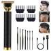 PXLISIE Professional Cordless Hair Trimmer Hair Clippers for Men T Blade Trimmer Zero Gapped Trimmer Rechargeable Beard Trimmer Shaver Hair Cutting Kit with Ear Spoon Tool Set Black
